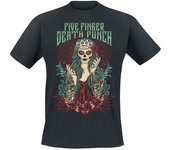 Camiseta de Five Finger Death Punch - Lady Muerta - S 4XL - para Hombre - Negro