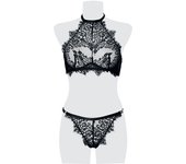 Ropa Interior Gótico de Grey Velvet - Lace Cami Set 2 piezas - S XL - para Mujer - Negro