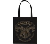 Bolsa De Tela de Harry Potter - Hogwarts Crest - para negro/beige