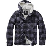 Chaqueta entre-tiempo de Brandit - Lumberjacket Hooded - M 3XL - para Hombre - negro/gris