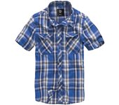 Camisa manga Corta de Brandit - Roadstar - M 3XL - para Hombre - azul-blanco