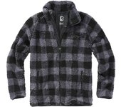 Chaqueta entre-tiempo de Brandit - Fleece Jacket - S 4XL - para Hombre - negro/gris