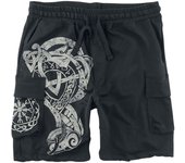 Pantalones cortos Gótico de Outer Vision - Guardian Tattoo - S XXL - para Hombre - Negro