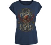 Camiseta de Five Finger Death Punch - 100 Proof - S XL - para Mujer - Azul marino