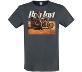 Camiseta de Bon Jovi - Amplified Collection - Wanted Dead Or Alive - S XXL - para Hombre - Gris marengo
