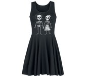 Vestido Corto de Outer Vision - Skeletion Lovers - S L - para Mujer - Negro