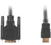 Lanberg CA-HDDV-10CC-0005-BK adaptador de cable de vídeo 0,5 m HDMI tipo A (Estándar) DVI-D Negro