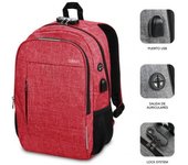 MOCHILA PORTATIL SUBBLIM URBAN LOCK BACKPACK 16 RED