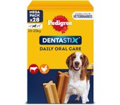 28 barritas Pedigree Dentastix Snacks Dentales para perros medianos