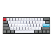 Juego de teclas blanco y gris de 61 teclas, perfil OEM PBT grueso, disposición ANSI para teclados mecánicos de 60%