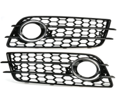 Parrilla de panal de panal de luz antiniebla delantera con cubierta para Audi A4 B8 S-Line S4 2008-2012