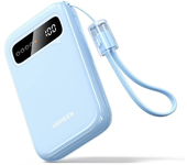 Ugreen PB522 20W 37Wh 10000mAh Banco de Energía con cable C-C extraíble Pantalla digital Batería externa con 1 entrada y