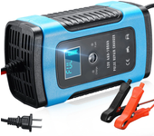 Cargador de batería de automóvil y motocicleta de 12V 6A, Carga inteligente y Mantenimiento de batería