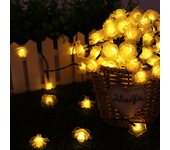 Luces de cadena LED solares impermeables de Navidad para fiestas en el jardín y decoración del hogar en 11/12/22 m