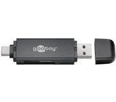 Wentronic 58261 lector de tarjeta USB 3.2 Gen 1 (3.1 Gen 1) Type-A/Type-C Negro