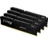 Kingston FURY Beast Negro XMP DDR5 128GB 5200MT/s CL40 DIMM Memoria gamer para Ordenadores de sobremesa (Kit de 4) - KF552C40BBK4-128