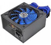 L-LINK Fuente de alimentación para PC | Con Tecnología ATX y potencia de 750W | Certificado RoHS | Ventilador 140mm con control PMW silencioso e iluminación Azul | Cables Mallados en color Azul