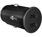 Goobay 59705 cargador de dispositivo móvil Batería portátil, Smartphone, Tableta Negro Encendedor de cigarrillos Carga rápida Auto