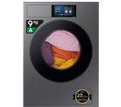 Lavadora Libre Instalación - SAMSUNG WF90F09C4SU3, Grafito, 9 Kg, AI