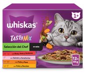 12 sobres x 85 g Whiskas Tasty Mix Selección del Chef en Salsa sobre para gatos