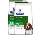 2 x 10 kg Hill's Prescription Diet Weight Loss r/d Pollo pienso para perros ¡Pack ahorro!