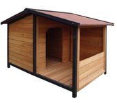 TK-Pet Rocky Caseta de Madera con Patio para perros