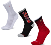 Jordan Kids Jumpman Crew 3 Pack Unisex Calcetines - Blanco - Talla: 39 - 42 - Cotone - Foot Locker