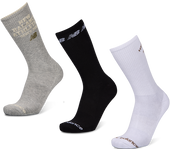 New Balance Crew 3 Pack Unisex Calcetines - Blanco - Talla: 39-42 - Cotone - Foot Locker