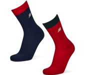 New Balance Crew 2 Pack Unisex Calcetines - Azul - Talla: 35-38 - Cotone - Foot Locker