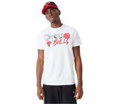 Camiseta new era nba infill graphic chicago bulls blanco hombre