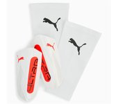 Espinilleras de fútbol puma ultra light sleeve, white glo, hombre