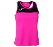 Camiseta de tenis tirantes joma montreal mujer rosa flúor negro