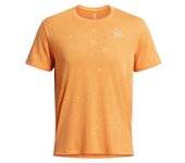 Camiseta de running under armour launch splatter hombre naranja