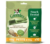 10 barritas Greenies Petite Snacks Dentales Naturales para perros pequeños
