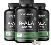 OnEnergy 3x R-ALA - Ácido R-alfa lipoico 300 mg, en total 360 cápsulas