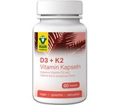 Raab Vitalfood Vitaminas D3 + K2 veganas, 60 cápsulas