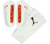 Puma - Espinillera Ultra Light Sleeve, Unisex, White-Glowing red, XS