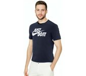 Nike - Camiseta Sportswear Just Do It Swoosh, Hombre, Obsidian-White, L