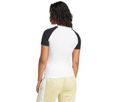 Adidas - Camiseta Adicolor Raglan Slim 3 bandas, Mujer, White-Black, XS