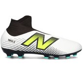 New Balance - Bota de fútbol Tekela Magia AG V4+, Unisex, White-Gold Met-White, 7 USA