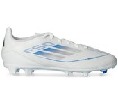 Adidas - Bota de fútbol F50 League FG/MG Niño, Unisex, White-Silver Met-White, 31 EUR