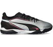 Puma - Bota de fútbol King Match Turf+Mid Niño, Unisex, Silver-Black-Sun Struck-White, 1 UK