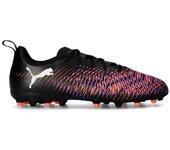 Puma - Bota de fútbol Future 8 Play MG Niño, Unisex, Black-White-Glowing Red, 4 UK