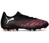 Puma - Bota de fútbol Future 8 Play MG, Unisex, Black-White-Glowing Red, 7 UK
