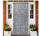 vidaXL Cortina Mosquitera De Chenilla Marrón Y Beige 100x220 Cm