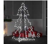 vidaXL Árbol De Navidad 160 Leds Interior Y Exterior 78x120 Cm