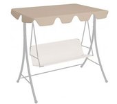 vidaXL Dosel De Repuesto Columpio De Jardín Beige 188/168x110/145 Cm