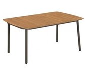 vidaXL Mesa De Jardín Madera Maciza De Acacia Y Acero 150x90x72 Cm