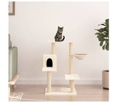 vidaXL Rascador Para Gatos Con Postes De Sisal Color Crema 82.5 Cm