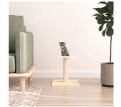 vidaXL Poste Rascador Para Gatos Con Plataforma Color Crema 38 Cm